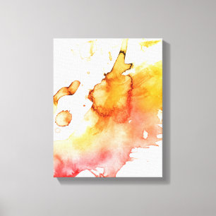 Handgemalter Hintergrund des abstrakten Watercolor Leinwanddruck