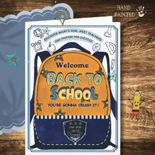 Handgemalter Illustrations-Rucksack   Zurück zur S Feiertagskarte