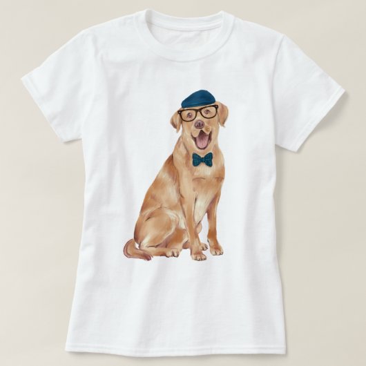 Handgemalter Labrador Hund T-Shirt (Design vorne)