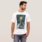 handgemalter Leuchtturm Ozean T-Shirt (Vorne ganz)