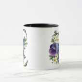 Handgemalter Pansy IInitial - C Tasse (Zentrum)