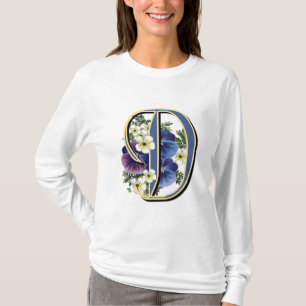 Handgemalter Pansy IInitial - D T-Shirt