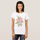 handgemalter rosa Rosenstrauß T-Shirt (Vorne ganz)