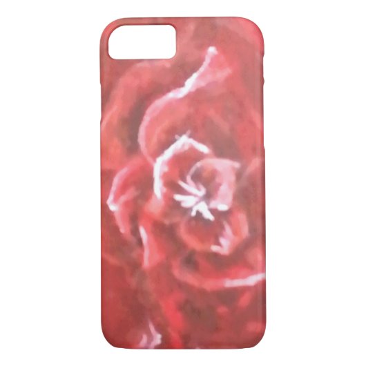 Handgemalter Rose iphone Fall Case-Mate iPhone Hülle (Rückseite)