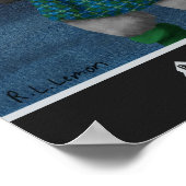 Handgemalter schottischer Waschbär Clan Lamont Poster (Ecke)