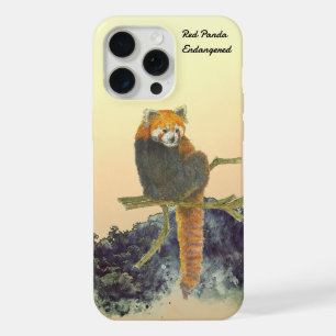 Handgemalter süßer Roter Panda iPhone 15 Pro Max Hülle
