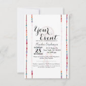 Handgemaltes Aquarell Dreamcatcher bördelt Feder Einladung (Vorderseite)