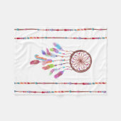 Handgemaltes Aquarell Dreamcatcher bördelt Feder Fleecedecke (Vorderseite (Horizontal))