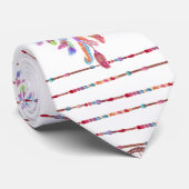 Handgemaltes Aquarell Dreamcatcher bördelt Feder Krawatte (Gerollt)