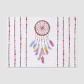 Handgemaltes Aquarell Dreamcatcher bördelt Feder Seidenpapier (Vorderseite)