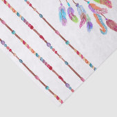 Handgemaltes Aquarell Dreamcatcher bördelt Feder Seidenpapier (Ausschnitt)