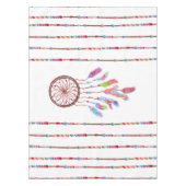 Handgemaltes Aquarell Dreamcatcher bördelt Feder Tischdecke (Vorderseite)