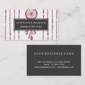 Handgemaltes Aquarell Dreamcatcher bördelt Feder Visitenkarte (Vorne/Hinten)