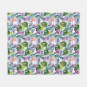 Handgemaltes Aquarell-Kaktus-Muster Fleecedecke (Vorderseite (Horizontal))