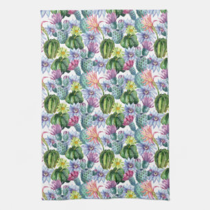 Handgemaltes Aquarell-Kaktus-Muster Handtuch