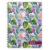 Handgemaltes Aquarell-Kaktus-Muster Notizblock (Vorderseite)