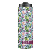 Handgemaltes Aquarell-Kaktus-Muster Thermosbecher (Vorderseite)