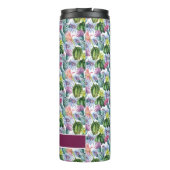 Handgemaltes Aquarell-Kaktus-Muster Thermosbecher (Rückseite)