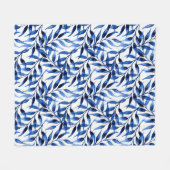 Handgemaltes Aquarell-Tinten-Muster Fleecedecke (Vorderseite (Horizontal))