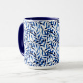 Handgemaltes Aquarell-Tinten-Muster Tasse (Vorderseite Links)