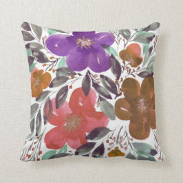 handgemaltes Blumenkissen des Watercolor Kissen