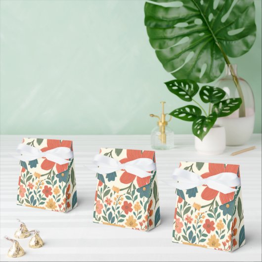 Handgemaltes Blumenmuster – Farbige Botanik  Geschenkschachtel (Zahlreiche)