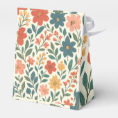 Handgemaltes Blumenmuster – Farbige Botanik  Geschenkschachtel (Rückseite)