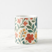 Handgemaltes Blumenmuster – Farbige Botanik Kaffeetasse (Mittel)
