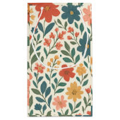 Handgemaltes Blumenmuster – Farbige Botanik Kleine Geschenktüte (Rückseite)