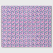 Handgemaltes Blumenmuster-Wrap-Papier-Rolle Geschenkpapier (Flach)