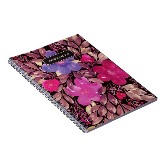 handgemaltes Blumennotizbuch Notizblock (Rechte Seite)