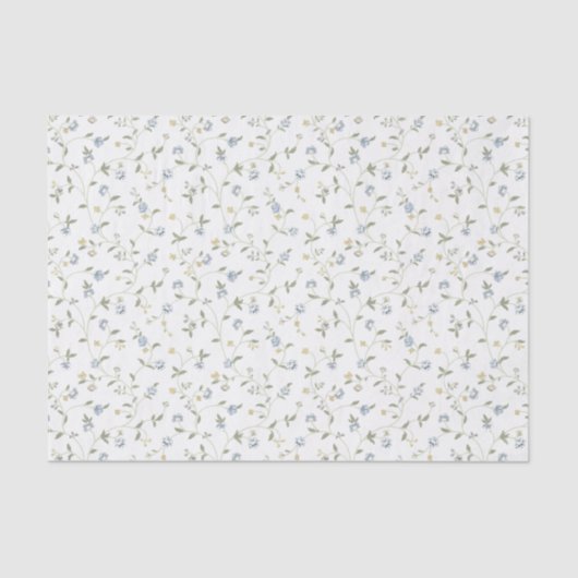 Handgemaltes Blumenseidenpapier Seidenpapier (Vorderseite)