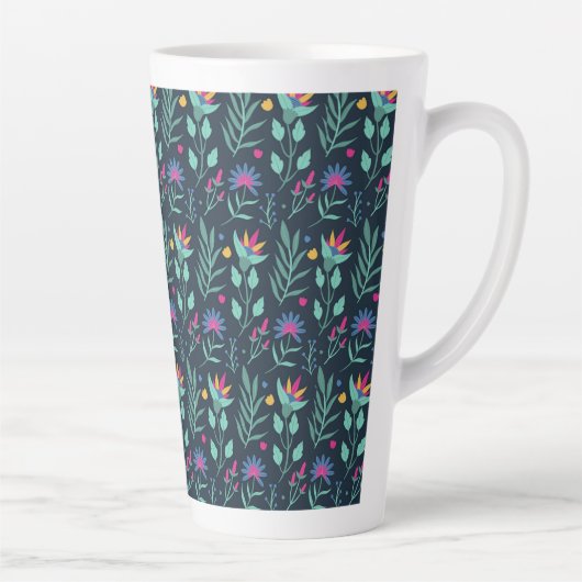 Handgemaltes exotisches Blumenmuster-23206 Milchtasse (Rechts)