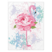 Handgemaltes Flamingo-Design Tischdecke (Vorderseite)