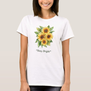 Handgemaltes florales Sommerdesign T-Shirt