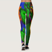 Handgemaltes Frauen-Gesichts-exotische Leggings (Rückseite)