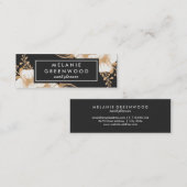 Handgemaltes Gold gemalte Blumen-Geschäfts-Karte Mini Visitenkarte (Vorne/Hinten)