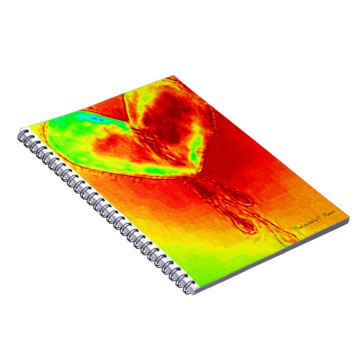 Handgemaltes Herz-Notizbuch Notizblock (Rechte Seite)