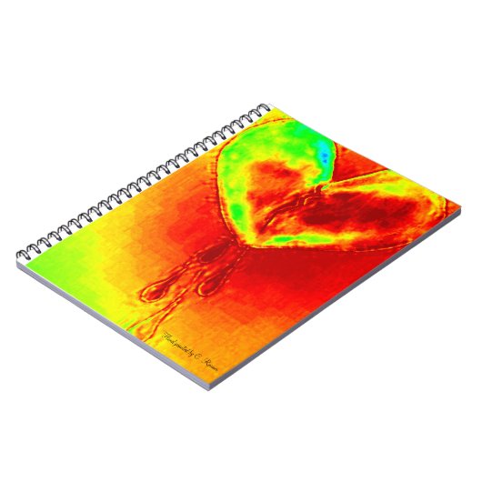 Handgemaltes Herz-Notizbuch Notizblock (Linke Seite)