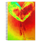 Handgemaltes Herz-Notizbuch Notizblock (Vorderseite)