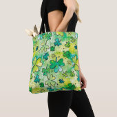 Handgemaltes Kleeblatt mit Wasserfarben Tasche (Von Nahem)