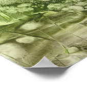 Handgemaltes Löwenzahnfeld und blauer Himmel Poster (Ecke)