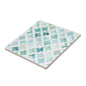 Handgemaltes Türkis-Muster Fliese (Seite)