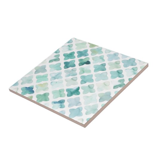 Handgemaltes Türkis-Muster Fliese (Seite)