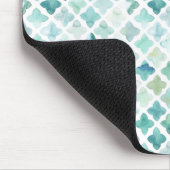 Handgemaltes Türkis-Muster Mousepad (Ecke)
