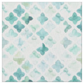 Handgemaltes Türkis-Muster Stoff (Nahaufnahme)