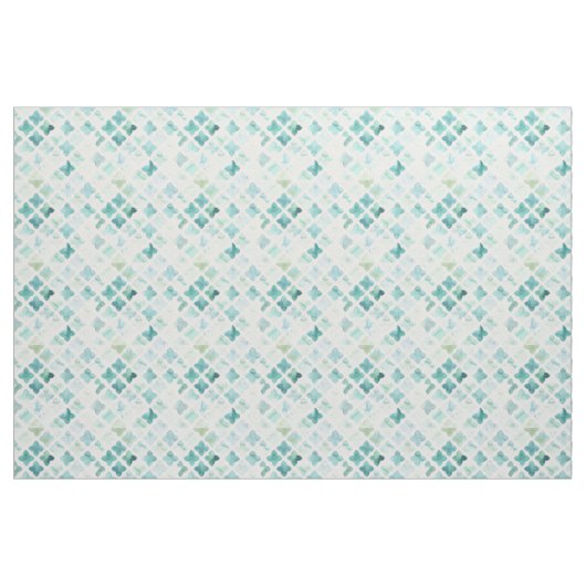 Handgemaltes Türkis-Muster Stoff (Fat Quarter (45,7 x 55,9 cm))