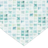 Handgemaltes Türkis-Muster Tischdecke (Schrägansicht)