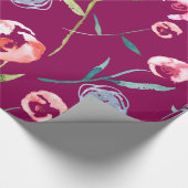 Handgemaltes Watercolor-Rosen-Verpackungs-Papier Geschenkpapier (Ecke)