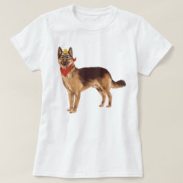 Handgemälzter deutscher Schäferhund T-Shirt